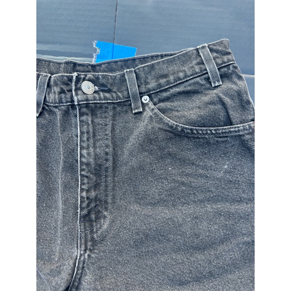 Levi's Orange Tab Denim Shorts Faded Black High Rise 90s Vintage - Picture 12 of 12